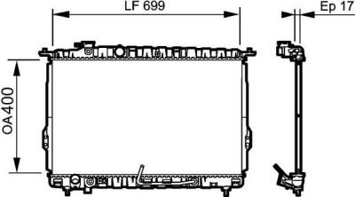 Valeo 734949 радиатор, охлаждение двигателя на HYUNDAI SONATA IV (EF)