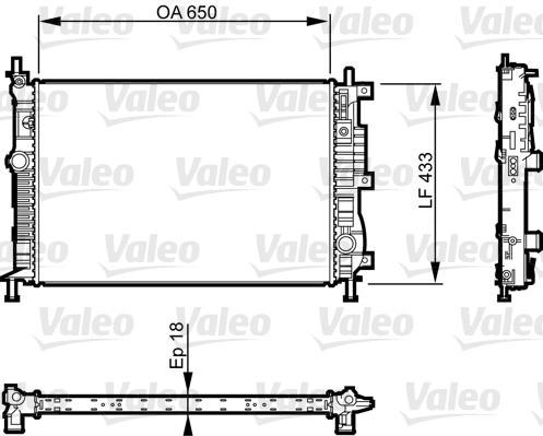 Valeo 735555 радиатор, охлаждение двигателя на PEUGEOT 308 SW II
