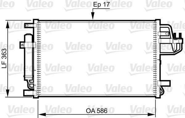 VALEO Радиатор кондиционера HYUNDAI Tucson / KIA Sportage (976062E000, 814347)