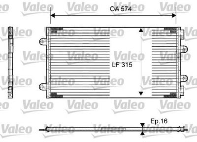 Valeo 817385 конденсатор, кондиционер на FIAT PUNTO (188)