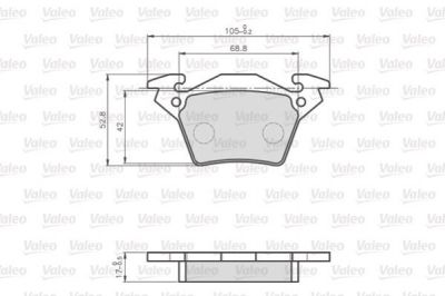 Valeo 872020 комплект тормозных колодок, дисковый тормоз на MERCEDES-BENZ VITO автобус (W639)