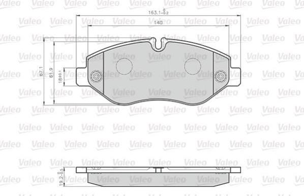 Valeo 872229 комплект тормозных колодок, дисковый тормоз на IVECO DAILY V c бортовой платформой/ходовая часть