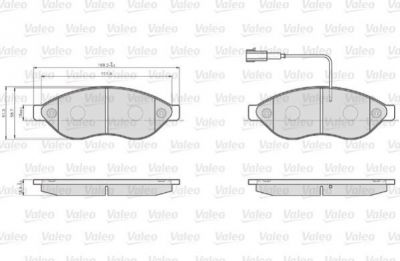 Valeo 872468 комплект тормозных колодок, дисковый тормоз на PEUGEOT BOXER фургон