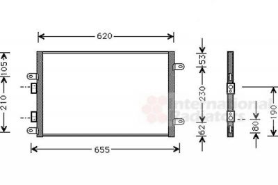 Van Wezel 01005077 конденсатор, кондиционер на ALFA ROMEO 147 (937)