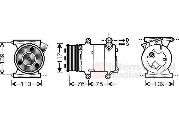 Van Wezel 0200K185 компрессор, кондиционер на LAND ROVER FREELANDER 2 (LF_, FA_)