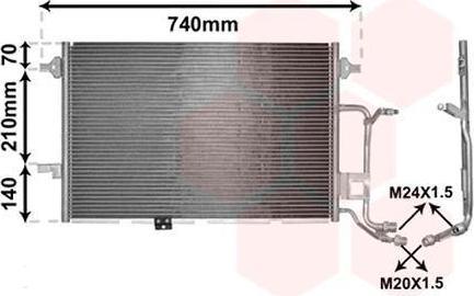 Van Wezel 03005137 конденсатор, кондиционер на AUDI A6 Avant (4B5, C5)