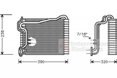 Van Wezel 0300V145 испаритель, кондиционер на AUDI 80 Avant (8C, B4)