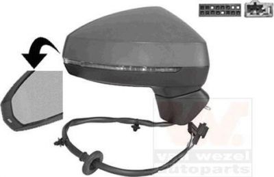 Van Wezel 0337828 наружное зеркало на AUDI A3 Limousine (8VS)
