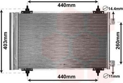 Van Wezel 09005263 конденсатор, кондиционер на PEUGEOT EXPERT Tepee (VF3V_)