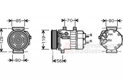 Van Wezel 0900K253 компрессор, кондиционер на FIAT ULYSSE (179AX)