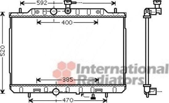 Van Wezel 13002291 радиатор, охлаждение двигателя на NISSAN X-TRAIL (T31)