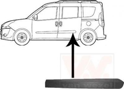 Van Wezel 1638425 облицовка / защитная накладка, дверь на FIAT DOBLO c бортовой платформой/ходовая часть (263)