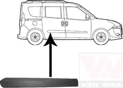 Van Wezel 1638426 облицовка / защитная накладка, дверь на FIAT DOBLO c бортовой платформой/ходовая часть (263)