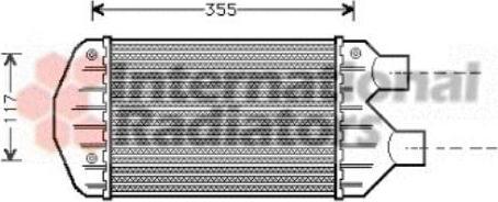 Van Wezel 17004267 интеркулер на FIAT MAREA Weekend (185)