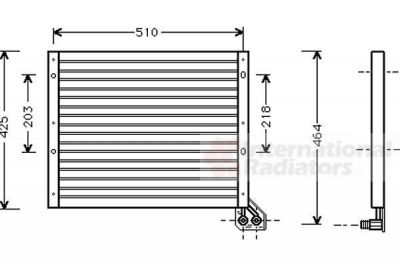 Van Wezel 17005156 конденсатор, кондиционер на FIAT CROMA (154)