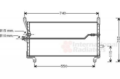 Van Wezel 17005171 конденсатор, кондиционер на FIAT PUNTO (176)