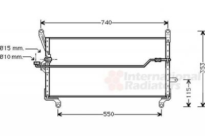 Van Wezel 17005179 конденсатор, кондиционер на FIAT PUNTO (176)