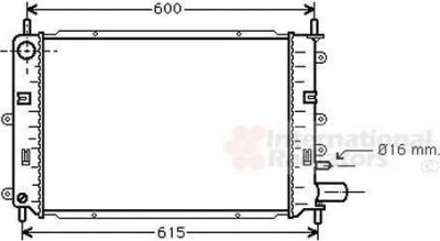 Van Wezel 18002151 радиатор, охлаждение двигателя на FORD ESCORT VII (GAL, AAL, ABL)