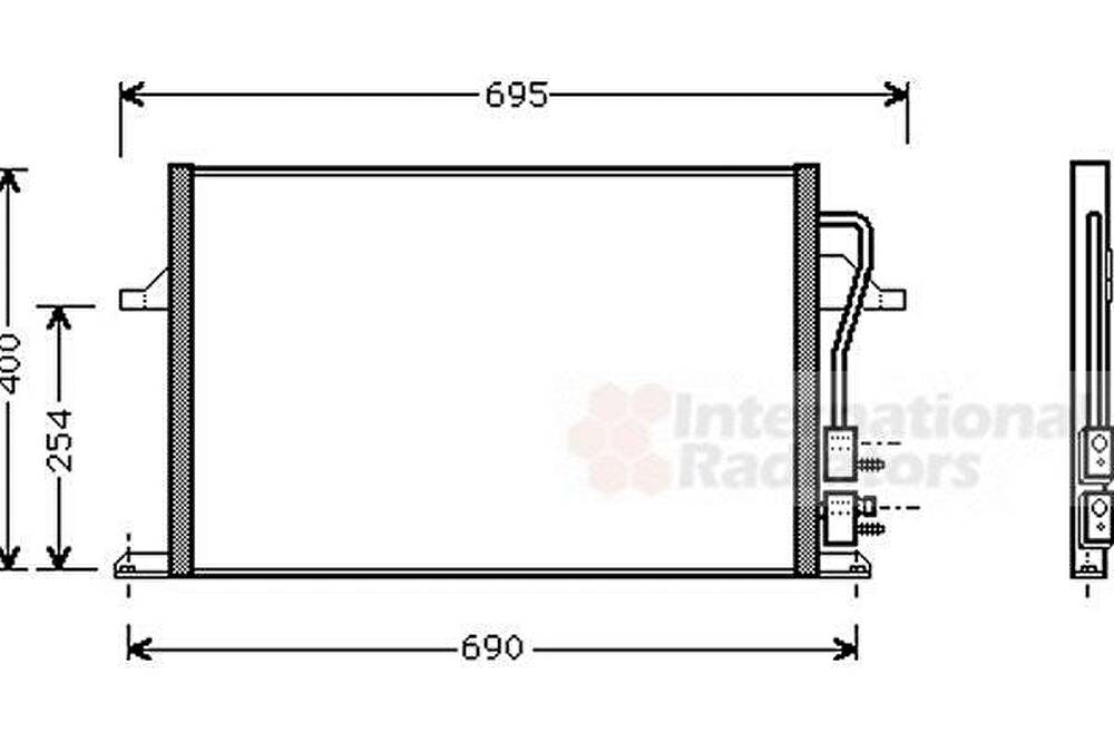 Van Wezel 18005259 конденсатор, кондиционер на FORD COUGAR (EC_)