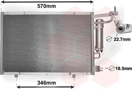 Van Wezel 18005583 конденсатор, кондиционер на FORD FIESTA VI