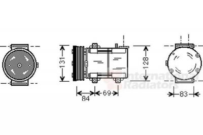 Van Wezel 1800K167 компрессор, кондиционер на FORD TRANSIT фургон (FA_ _)