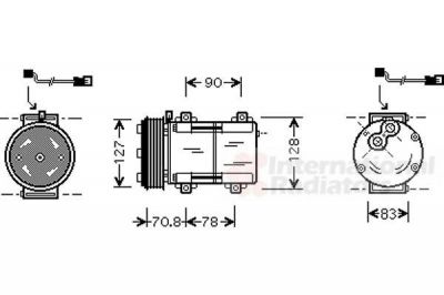 Van Wezel 1800K281 компрессор, кондиционер на FORD ESCORT VII (GAL, AAL, ABL)