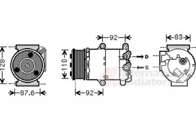 Van Wezel 1800K430 компрессор, кондиционер на FORD MONDEO IV (BA7)