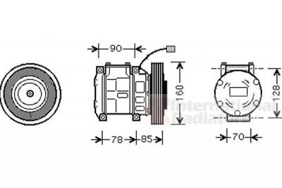 Van Wezel 2500K019 компрессор, кондиционер на HONDA ACCORD IV (CB)