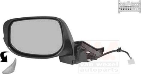 Van Wezel 2511807 наружное зеркало на HONDA INSIGHT (ZE_)