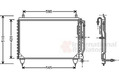 Van Wezel 30005284 конденсатор, кондиционер на MERCEDES-BENZ S-CLASS (W126)