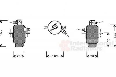 Van Wezel 3000D006 осушитель, кондиционер на MERCEDES-BENZ 190 (W201)