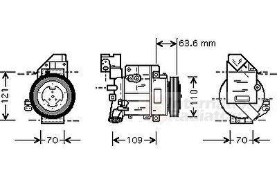 Van Wezel 3000K075 компрессор, кондиционер на MERCEDES-BENZ A-CLASS (W168)