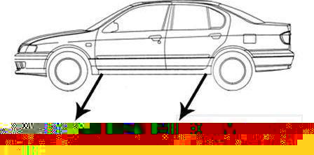 Van Wezel 3348103 накладка порога на NISSAN PRIMERA Hatchback (P11)