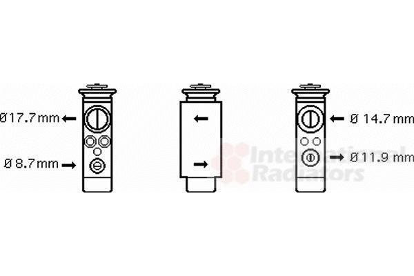 Van Wezel 37001412 расширительный клапан, кондиционер на OPEL ASTRA G универсал (F35_)
