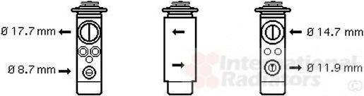 Van Wezel 37001580 расширительный клапан, кондиционер на OPEL ZAFIRA B Van