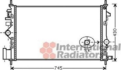 Van Wezel 37002474 радиатор, охлаждение двигателя на OPEL INSIGNIA