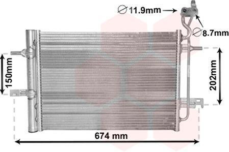 Van Wezel 37005620 конденсатор, кондиционер на OPEL MERIVA