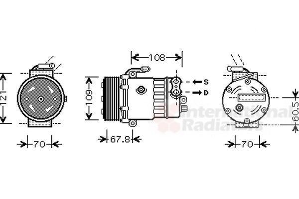 Van Wezel 3700K139 компрессор, кондиционер на OPEL ASTRA G универсал (F35_)