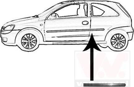 Van Wezel 3777429 облицовка / защитная накладка, боковина на OPEL CORSA C (F08, F68)