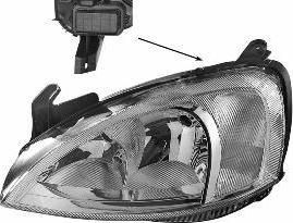 Van Wezel 3777963 основная фара на OPEL CORSA C фургон (F08, W5L)