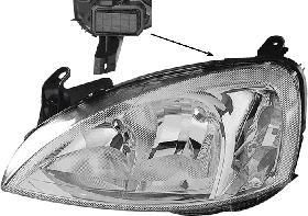 Van Wezel 3779964 основная фара на OPEL CORSA C фургон (F08, W5L)
