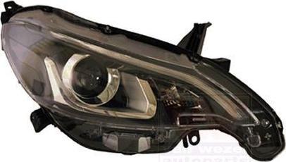 Van Wezel 4022962V основная фара на PEUGEOT 108