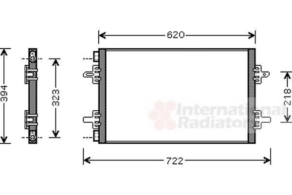 Van Wezel 43005294 конденсатор, кондиционер на RENAULT ESPACE III (JE0_)