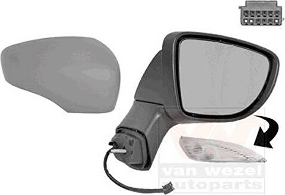 Van Wezel 4386808 наружное зеркало на RENAULT CAPTUR