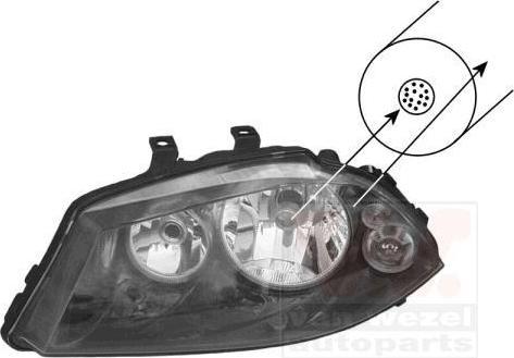 Van Wezel 4917965V основная фара на SEAT CORDOBA (6L2)