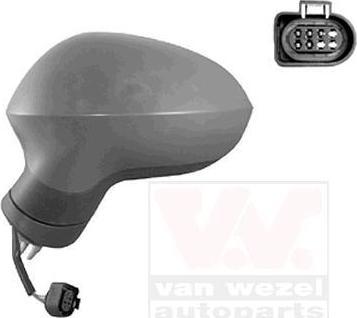 Van Wezel 4940807 наружное зеркало на SEAT LEON (1P1)