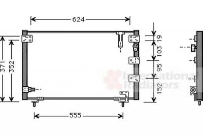 Van Wezel 53005262 конденсатор, кондиционер на TOYOTA PICNIC (_XM10)