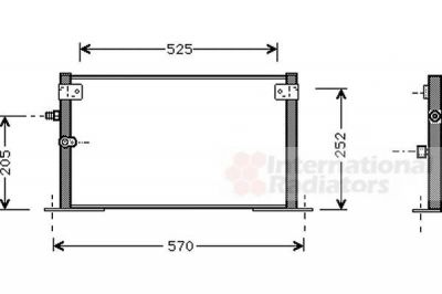 Van Wezel 53005265 конденсатор, кондиционер на TOYOTA HILUX II пикап (LN8_, RN5_, LN6_, YN6_, YN5_, LN5_, RN6_)