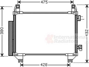 Van Wezel 53005665 конденсатор, кондиционер на TOYOTA YARIS (NHP13_, NSP13_, NCP13_, KSP13_, NLP13_)