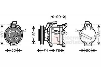 Van Wezel 5300K445 компрессор, кондиционер на TOYOTA YARIS VERSO (_NLP2_, _NCP2_)